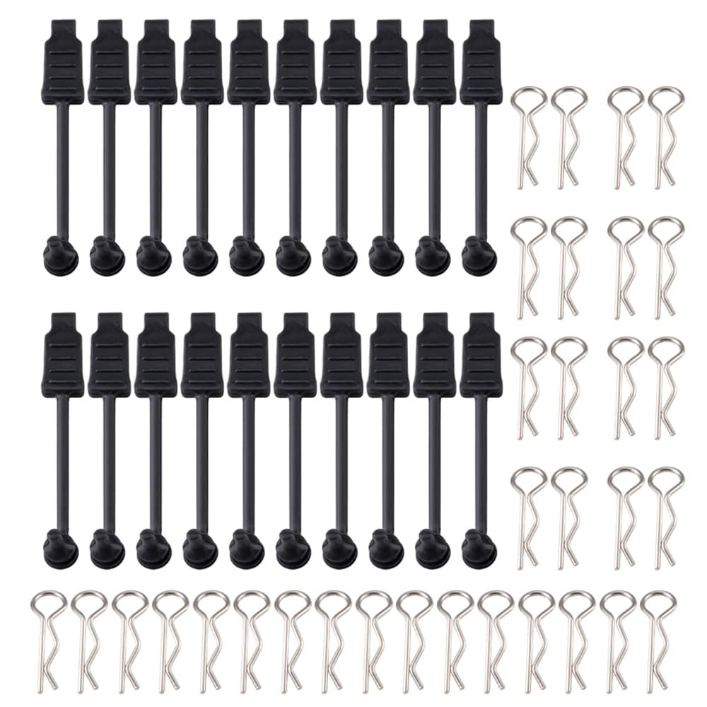 MOHERO RC Body Shell Clips Pin with Pull Tabs for All Style 1/8 1/10 RC Car Truck Crawler Body Shell Upgrades (20Pcs)