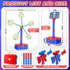 2 IN 1 Shooting Games Toys for Boys 5, 6, 7, 8, 9, 10+ Year Old, Moving Shooting Target and Standing Digital Targets with 2 Toy Guns, 24 Foam Balls, Kids Outdoor Game, Christmas Birthday Gift for Kids view 2