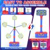 2 IN 1 Shooting Games Toys for Boys 5, 6, 7, 8, 9, 10+ Year Old, Moving Shooting Target and Standing Digital Targets with 2 Toy Guns, 24 Foam Balls, Kids Outdoor Game, Christmas Birthday Gift for Kids view 3