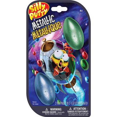 Crayola Silly Putty Metallic Eggs, Assorted, 2-Pack
