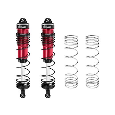 Aluminum 6061-T6 Alloy Progressive Spring Front Shock 132mm for Arrma 1/8 Mojave 4X4 4S BLX Desert Truck RTR-ARA4404 Upgrades - Red