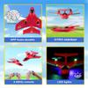 ANTSIR Remote Control Airplanes for Kids 2.4Ghz RC Water Plane Gifts for Boys Age 8-13 Year Old Easy to Fly Mini Glider with Gyro/Lights/2 Batteries Cool Toys for Birthday Christmas(Red) view 4