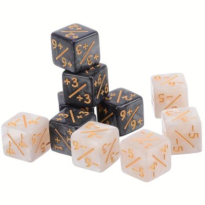 20pcs 16mm(0.63inch) Dual-Color Dice Set Durable Plastic Math & Game Dice for Learning, Party, Classroom, Board Games (Black+White)