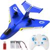 ANTSIR Remote Control Airplanes for Kids 2.4Ghz RC Water Plane Gifts for Boys Age 8-13 Year Old Easy to Fly Mini Glider with Gyro/Lights/2 Batteries Cool Toys for Birthday Christmas (Blue) view 1