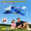 ANTSIR Remote Control Airplanes for Kids 2.4Ghz RC Water Plane Gifts for Boys Age 8-13 Year Old Easy to Fly Mini Glider with Gyro/Lights/2 Batteries Cool Toys for Birthday Christmas (Blue) view 3