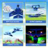 ANTSIR Remote Control Airplanes for Kids 2.4Ghz RC Water Plane Gifts for Boys Age 8-13 Year Old Easy to Fly Mini Glider with Gyro/Lights/2 Batteries Cool Toys for Birthday Christmas (Blue) view 4
