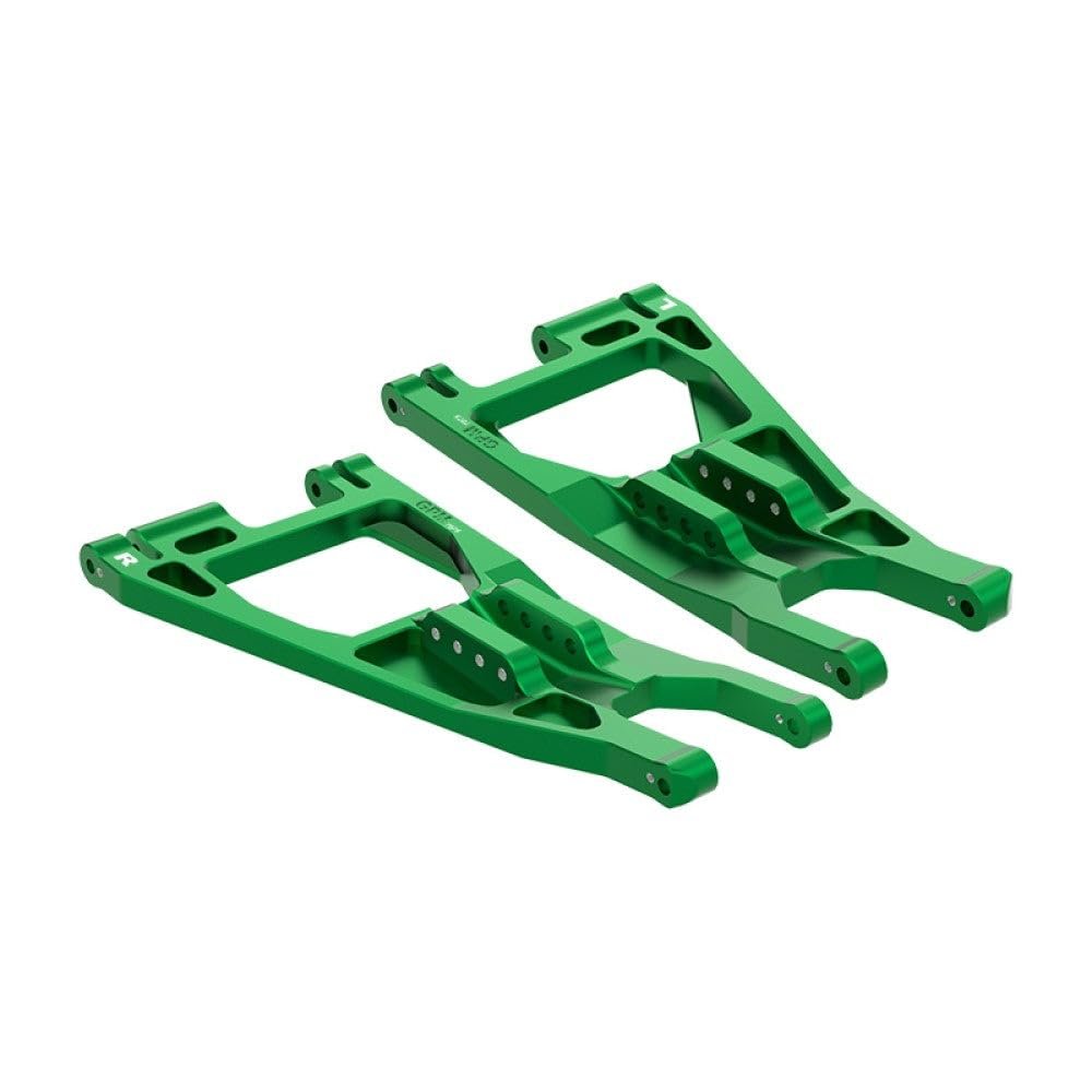 Aluminum 7075-T6 Alloy Front Lower Suspension Arms for Traxxas 1/6 Funco Pro Scale 2WD Sand Car 8S-109076-4 Upgrades - Green