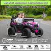 24V Ride on Toys for Kids 3-8 Years with Remote Control & EVA Rubber Tires, 4WD/2WD Switchable, 5MPH Electric Car for Kids with 4 Spring Suspension, Bluetooth, Purple & Pink view 2