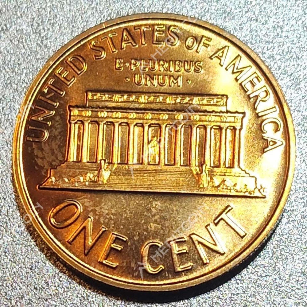 1964 Lincoln Memorial Penny, One Cent US Coin, Uncirculated