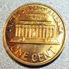 1964 Lincoln Memorial Penny, One Cent US Coin, Uncirculated view 1
