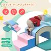BouPower Toddler Indoor Climb and Crawl Activity Playset, 5-Piece Foam Climbing Blocks with Slide Ramp, Safe Indoor Play Gym Equipment for Kids Crawling and Sliding view 3