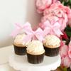12 Pcs Bow Cupcake Toppers Pink Bow Cake Toppers Mini Bowknot Cupcake Decorations Picks for Wedding Bridal Shower Engagement Birthday Party Decor view 3