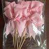 12 Pcs Bow Cupcake Toppers Pink Bow Cake Toppers Mini Bowknot Cupcake Decorations Picks for Wedding Bridal Shower Engagement Birthday Party Decor view 4