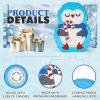 Birchio Cute Penguin Pinatas Bundle with a Blindfold and Bat (Small Size 16.5x12x4 Inches), Perfect for Winter boys and girls Birthday Party Supplies, Christmas Party Decoration Games for Kids Party view 3