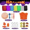 Halloween Modeling Air Dry Clay for Kids,Blingbrione Pumpkin Skull Candy Dough DIY Kits for Girls Boys, Arts and Craft Holiday Party Supplies,7 Colors Clay with 7 Sculpting Tools view 2