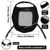 Stroller Sun Shade for Baby, Breathable Sun Protection Pushchair Canopy with Skylight Lightweight Pram Parasol Easy to Assemble for Stroller (with Skylight) view 2