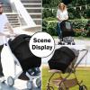 Stroller Sun Shade for Baby, Breathable Sun Protection Pushchair Canopy with Skylight Lightweight Pram Parasol Easy to Assemble for Stroller (with Skylight) view 4