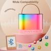 JYX Mini Karaoke Machine for Kids Adults, Portable Bluetooth Speaker with 1 Microphones, Support TF/AUX Input/4 Funny Magic Voice (Pink-1 Mic) view 4