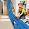 3-Lane Flexible Race Track for Kids 15ft Race Car Track Compatible with Diecast 1/64 Scale Cars, Flexible Car Track Race Ramp Toy with Strong Suction Cups view 1