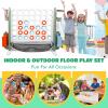 Giant 4-in-A-Row Connect Game Set, Adjustable Height Jumbo Yard Game with Golf, Basketball Hoop, Ring Toss & Mesh Pocket, Indoor & Outdoor Yard Connect Game for Kids Adults Family view 3