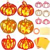 36 Set Fall Pumpkin Suncatchers Crafts for Kids DIY Autumn Window Tissue Paper Crafts Kit Thanksgiving Pumpkin Hanging Decor for Fall School Home Activity Art Project Birthday Party Favor Gift view 1
