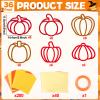 36 Set Fall Pumpkin Suncatchers Crafts for Kids DIY Autumn Window Tissue Paper Crafts Kit Thanksgiving Pumpkin Hanging Decor for Fall School Home Activity Art Project Birthday Party Favor Gift view 2