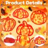 36 Set Fall Pumpkin Suncatchers Crafts for Kids DIY Autumn Window Tissue Paper Crafts Kit Thanksgiving Pumpkin Hanging Decor for Fall School Home Activity Art Project Birthday Party Favor Gift view 3