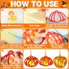 36 Set Fall Pumpkin Suncatchers Crafts for Kids DIY Autumn Window Tissue Paper Crafts Kit Thanksgiving Pumpkin Hanging Decor for Fall School Home Activity Art Project Birthday Party Favor Gift view 4