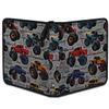 Kuquteed Colorful Monster Truck Trading Card Binder 9 Pocket 900 Cards Holder Collector Album with 50 Removable Sleeves Gifts for Boys Girls Gray Wall Cars Sports Game Cards view 3