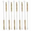 10Pcs Brass Wire Brush Stainless Steel Wire Brush Set Long Round Wire Brush Bottle Brush Tube Cleaning Brush Bore Brush for Tubes, Cylinders, Bottle, Auto Parts(30mm) view 1