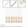 10Pcs Brass Wire Brush Stainless Steel Wire Brush Set Long Round Wire Brush Bottle Brush Tube Cleaning Brush Bore Brush for Tubes, Cylinders, Bottle, Auto Parts(30mm) view 4