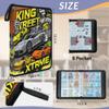 Kuquteed Race car Trading Card Binder 9 Pocket 900 Cards Holder Collector Album with 50 Removable Sleeves Gifts for Boys Girls Graffiti Racing Sports Game Cards view 2