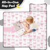 Personalized Toddler Nap Mat with Name - Pink Bow Sleeping Bag for Girls with Pillow & Blanket - Custom Daycare, Preschool & Kindergarten Nap Mat - Soft Portable Slumber Bag for Kids view 3