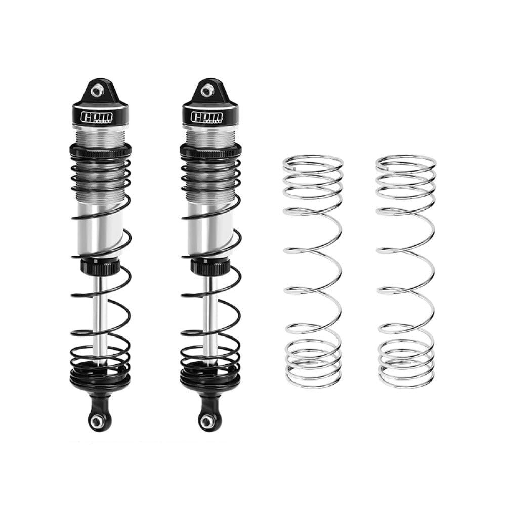 Aluminum 6061-T6 Alloy Progressive Spring Front Shock 132mm for Arrma 1/8 Mojave 4X4 4S BLX Desert Truck RTR-ARA4404 Upgrades - Silver