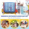 Giant 4-in-A-Row Connect Game Set, Adjustable Height Jumbo Yard Game with Golf, Basketball Hoop, Ring Toss & Mesh Pocket, Indoor & Outdoor Yard Connect Game for Kids Adults Family view 2