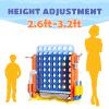 Giant 4-in-A-Row Connect Game Set, Adjustable Height Jumbo Yard Game with Golf, Basketball Hoop, Ring Toss & Mesh Pocket, Indoor & Outdoor Yard Connect Game for Kids Adults Family view 4