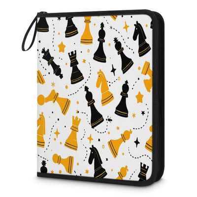 Kuquteed Horse Chess Trading Card Binder 9 Pocket 900 Cards Holder Collector Album with 50 Removable Sleeves Gifts for Boys Girls Stars Sports Game Cards