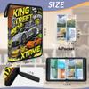 Kuquteed Race car Trading Card Binder 4 Pocket 400 Cards Holder Collector Album with 50 Removable Sleeves Gifts for Boys Girls Graffiti Racing Sports Game Cards view 2