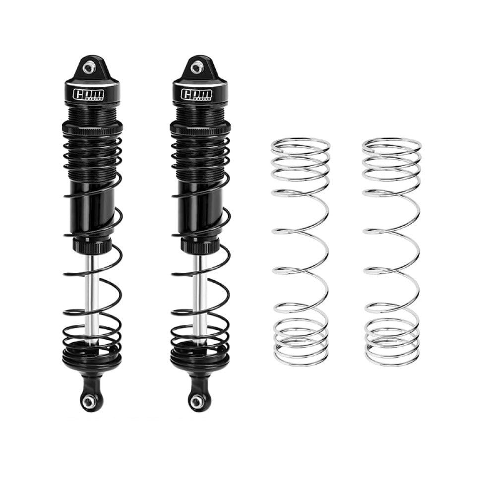 Aluminum 6061-T6 Alloy Progressive Spring Rear Shock 144mm for Arrma 1/8 Mojave 4X4 4S BLX Desert Truck RTR-ARA4404 Upgrades - Black
