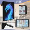Kuquteed Blue Dragon Trading Card Binder 9 Pocket 900 Cards Holder Collector Album with 50 Removable Sleeves Gifts for Boys Girls Flame Dino Sports Game Cards view 2