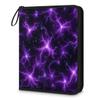 Kuquteed Purple Lightning Trading Card Binder 9 Pocket 900 Cards Holder Collector Album with 50 Removable Sleeves Toys Gifts for Boys Girls Neon Black Sports Game Cards view 1