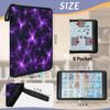 Kuquteed Purple Lightning Trading Card Binder 9 Pocket 900 Cards Holder Collector Album with 50 Removable Sleeves Toys Gifts for Boys Girls Neon Black Sports Game Cards view 2