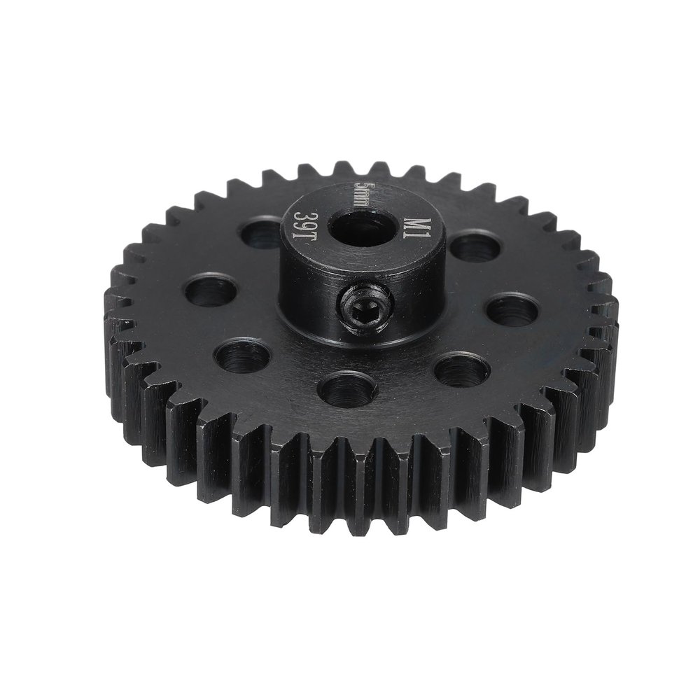 MECCANIXITY Steel M1 Gear Set 39T 5mm Shaft Motor Gears for RC Vehicles Truck Drift Car Part, Black