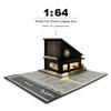 1/64 Scale Wheels die-cast Model car Display case with LED Lights and Acrylic Cover, Featuring a Miniature Parking lot Scene and Storage Garage Box with Parking Spaces (Coffee Shop) view 2