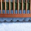 100% Microfiber Scalloped Crib Skirt 28"x 52" with 14" Inch Drop Lenght with 4 Split Corners for Baby Boys Girls Soft Nursery Toddler Bed Skirt - Medium Blue Solid view 1
