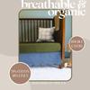 100% Microfiber Scalloped Mini Crib Skirt 24"x 38" with 10" Inch Drop Lenght with 4 Split Corners for Baby Boys Girls Soft Nursery Toddler Bed Skirt - Medium Blue Solid view 2