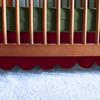 100% Microfiber Scalloped Mini Crib Skirt 24"x 38" with 10" Inch Drop Lenght with 4 Split Corners for Baby Boys Girls Soft Nursery Toddler Bed Skirt - Burgundy Solid view 1