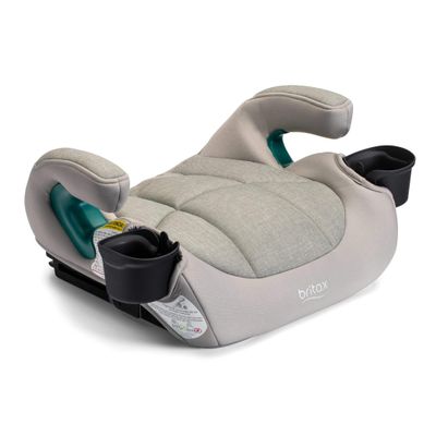 Britax UpNGo Click Backless Booster Car Seat with Rigid Latch, Lightweight and Portable Travel Booster with Slim Design and PosturePlus, Accommodates Kids up to 120 Lbs and 63  Parchment