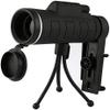 , 40X60 Wide Angle Hd Prism Scope with Compass Phone Clip Tripod Outdoor Portable Telescope - view 3
