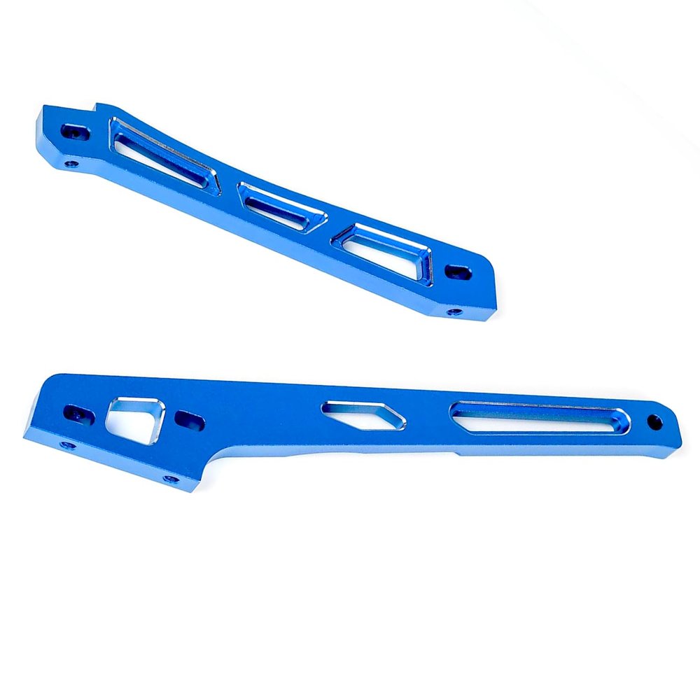 Aluminum Alloy HD Chassis Brace Set for Front Rear & Brace for Arrma Kraton 6S BLX V6 New Version,2PCS Upgrade Parts Aluminum Center Cars ARA320754/ARA320754 Hopups Part Hop Ups Support Frame-Blue